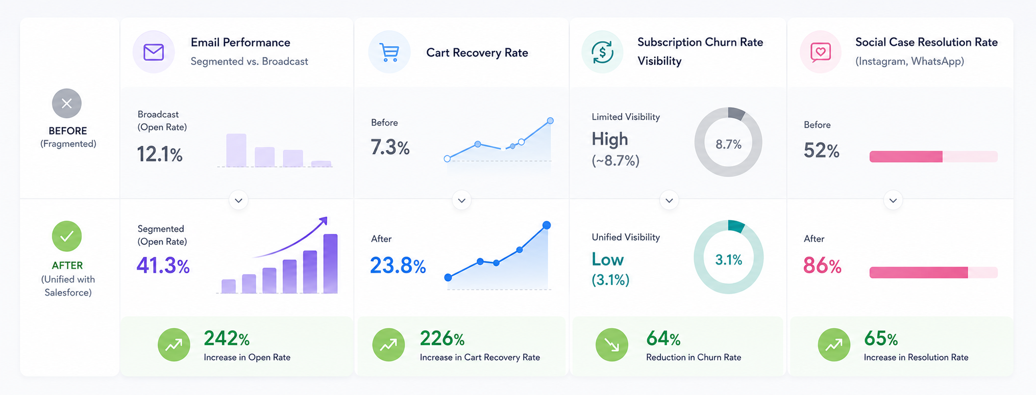 Salesforce Implementation Results Infographic