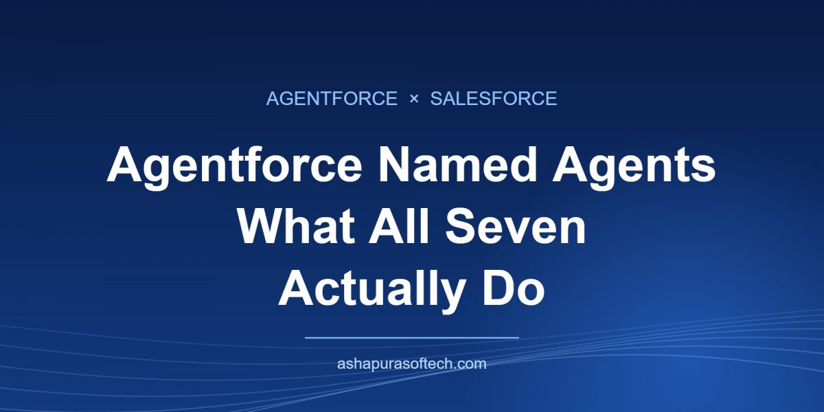 Agentforce named agents Casey Paige Carter Piper Fin Marshall and Hunter