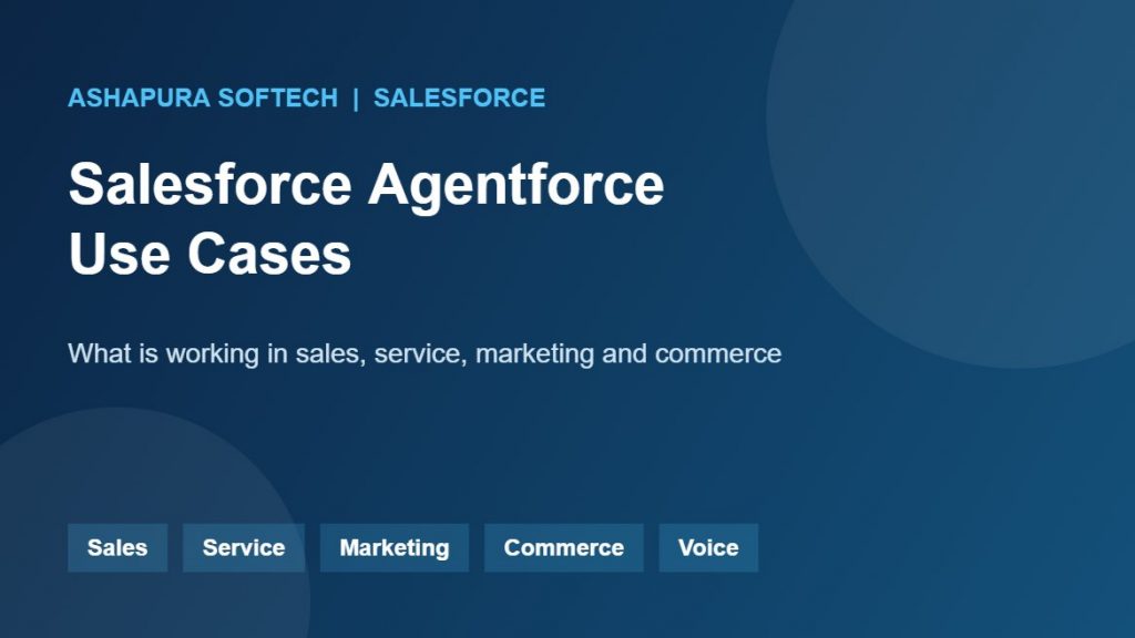 Salesforce Agentforce use cases for sales, service, marketing, commerce and contact center