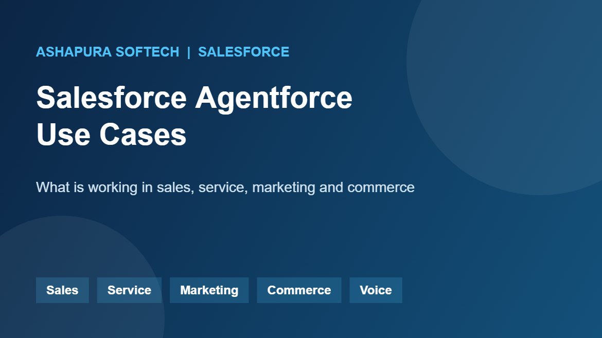 Salesforce Agentforce use cases for sales, service, marketing, commerce and contact center